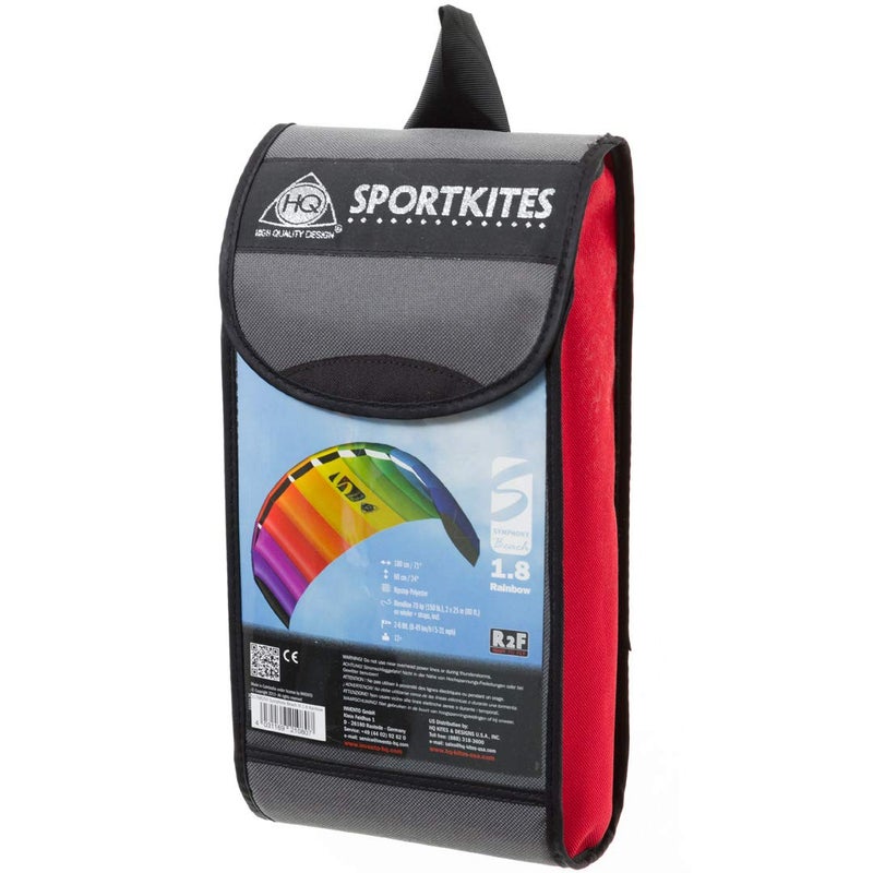 HQ Symphony Beach III 1.8 Stunt Kite, Aqua, Dual Line Foil Sport Kite - Image 4